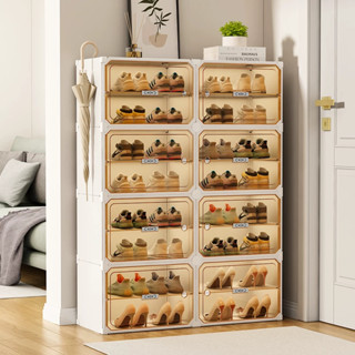 SALVO ตู้ใส่รองเท้า สีดำ 16คู่ -60 คู่ ติดตั้งง่าย พับเก็บได…