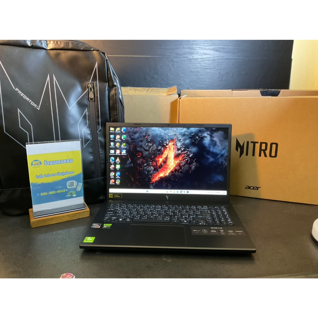 Acer Nitro V15 ANV15-41-R488 มือสอง เหมือนใหม่ไร้ตำหนิ ใช้งานน้อยมาก