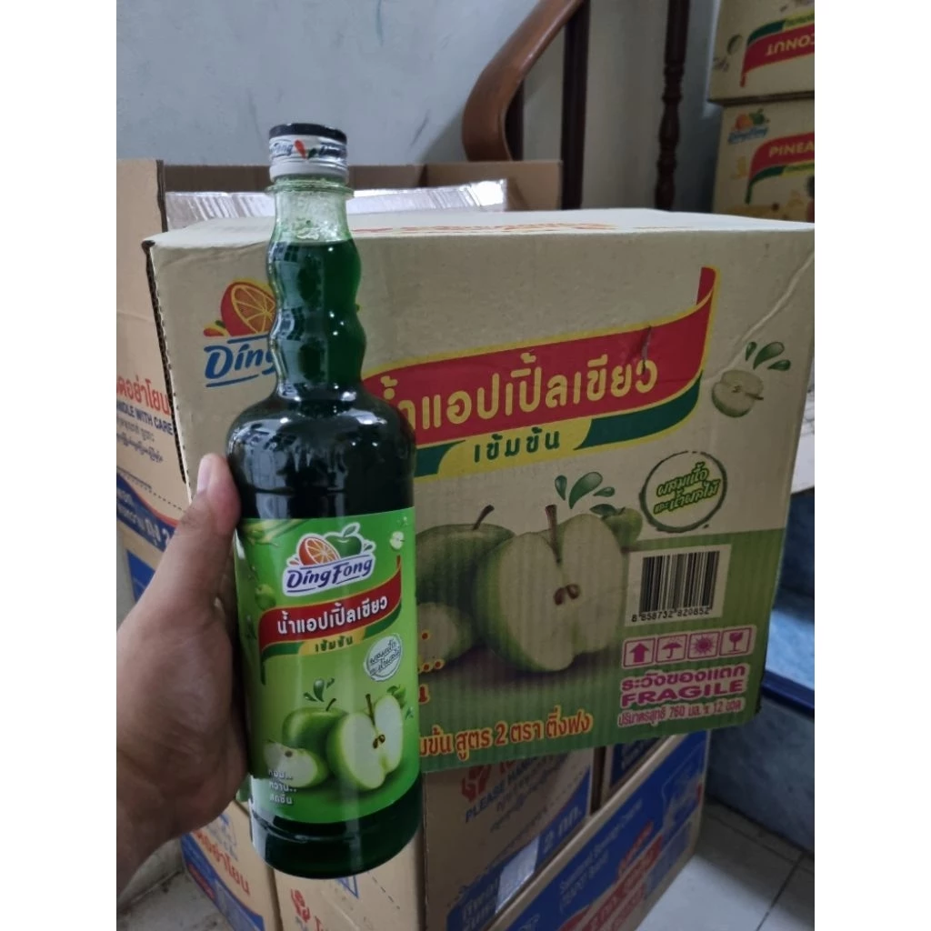 น้ำติ่งฟงแอปเปิ้ลเขียว #ยกลัง12ขวด #ยกลังงดสั่งรวมสินค้าอื่น