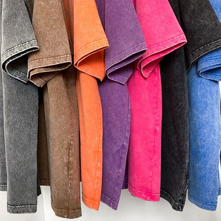【My-T】🔥 สีทึบเสื้อสีฟอก ผ้าCOTTON100%โคตรนุ่ม ใส่ได้ทั้งชาย-หญิง เสื้อสีพื้น ใส่สบาย oversizeเสื้อสีดํา แฟชั่น 3xl【COD】