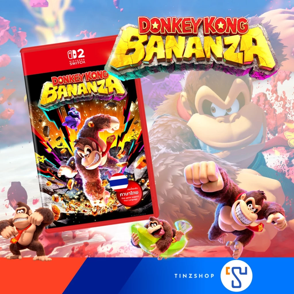[ส่งด่วน] [Switch2] (Summer Sale) Nintendo Switch 2 Game Donkey Kong Bananza Asia / Eng. *รองรับภาษาไทย* /ตลับเกม