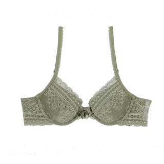 ELLE lingerie Padded bra ยกทรงรูปแบบมีโครงแต่งผ้าลูกไม้ - LB7533
