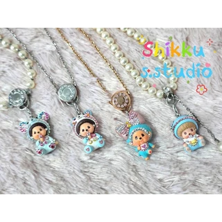 ส่งด่วน1วัน 🧸 Set สร้อย+จี้ Monchhichi x Swarovski ของแท้100% 🍒 แถมจี้เชอรี่ 💕 พร้อมส่งในไทย ✨️ อุปกรณ์ Full Set 1ชุด!!