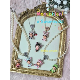 ส่งด่วน1วัน 🧸 Set สร้อย+จี้ Monchhichi x Swarovski ของแท้100% 🍒 แถมจี้เชอรี่ 💕 พร้อมส่งในไทย ✨️ อุปกรณ์ Full Set 1ชุด!!