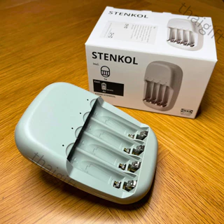 ถ่านชาร์จ IKEA อิเกีย ที่ชาร์จถ่าน แบตเตอรี่ชาร์จไฟ AA และ AAA Rechargable Battery LADDA STENKOL