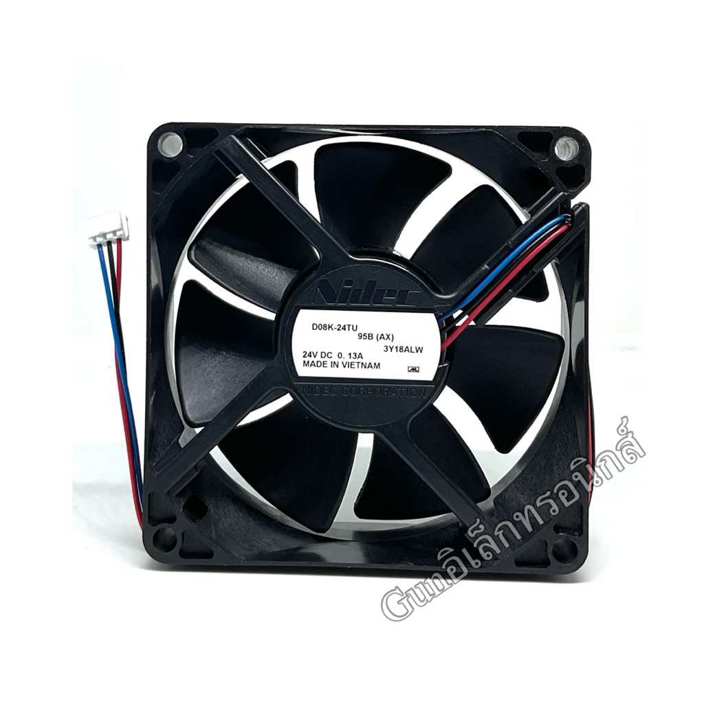 พัดลม 3นิ้ว (3“) 80x80x25 24VDC 0.13A D08K-24TU 3สาย พร้อมส่ง