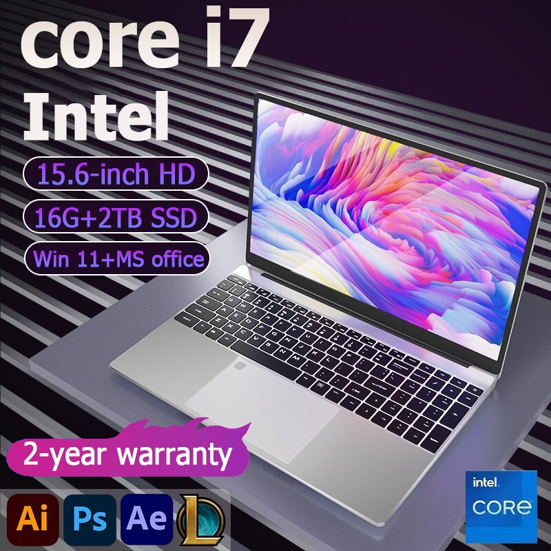 [จัดส่งด่วน] 2026 แล็ปท็อป Intel Core i7 รุ่นใหม่พร้อมหน้าจอ HD 15.6 + คีย์บอร์ดแบ็คไลท์ +รับประกัน 2 ปี