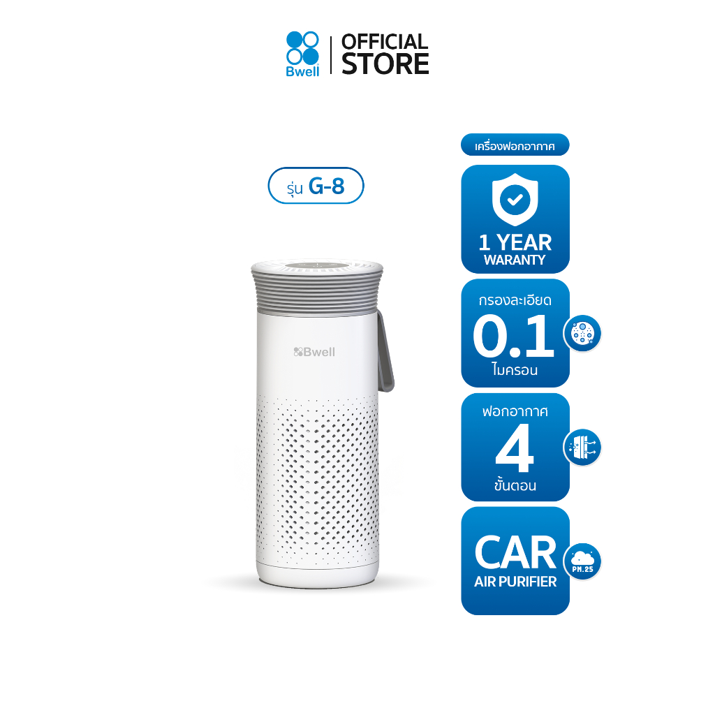 Bwell เครื่องฟอกอากาศพกพา 4 ขั้นตอน รุ่น G8