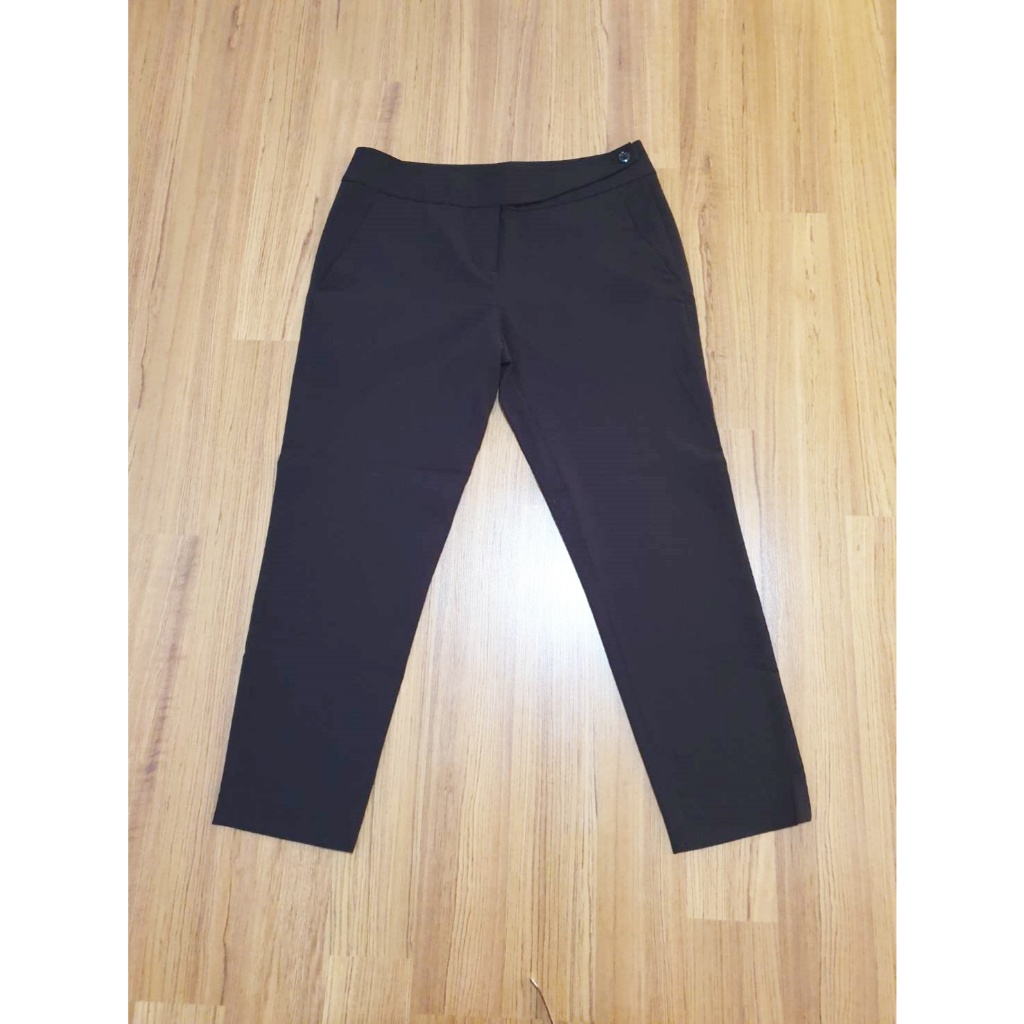 กางเกง Giodano Ladies สีดำ ผ้าเนื้อดี นิ่ม มีน้ำหนัก ซิปหน้า มีกระเป๋า_เอว 29 สะโพก 39 ยาว 34 นิ้ว