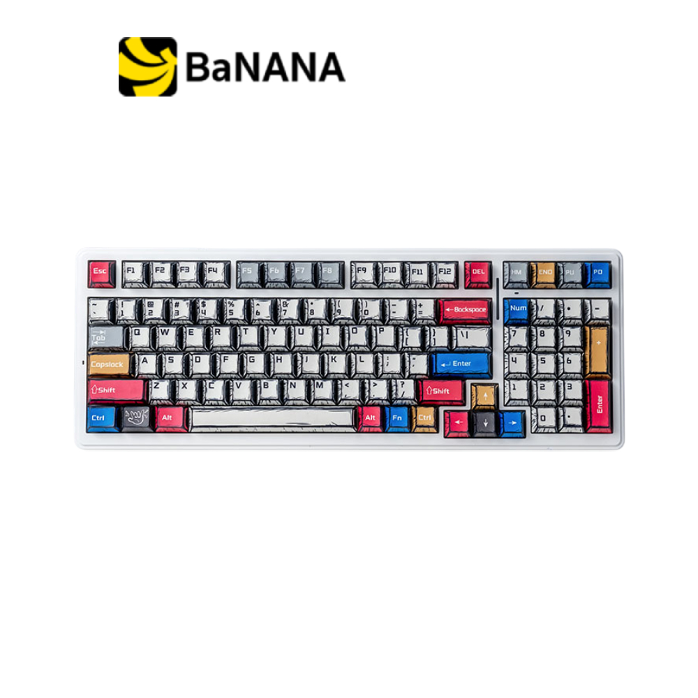 คีย์บอร์ดเกมมิ่ง AULA F99 (COMICS) GRAY WOOD SWITCH V.3 HOT by Banana IT