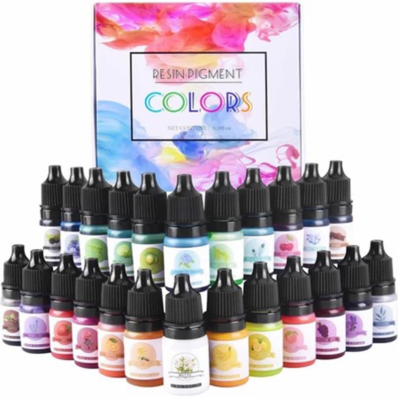 24 Colors Epoxy Resin Pigment Transparent Non-Toxic Epoxy Resin Dye