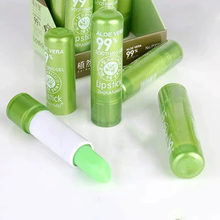 ลิปว่านหางจระเข้ ลิปอโลเวร่า 99% aloe vera ลิปบาล์มว่านหางจระเข้ ลิปสติกอุณหภูมิเปลี่ยนสีธรรมชาติสีชมพู