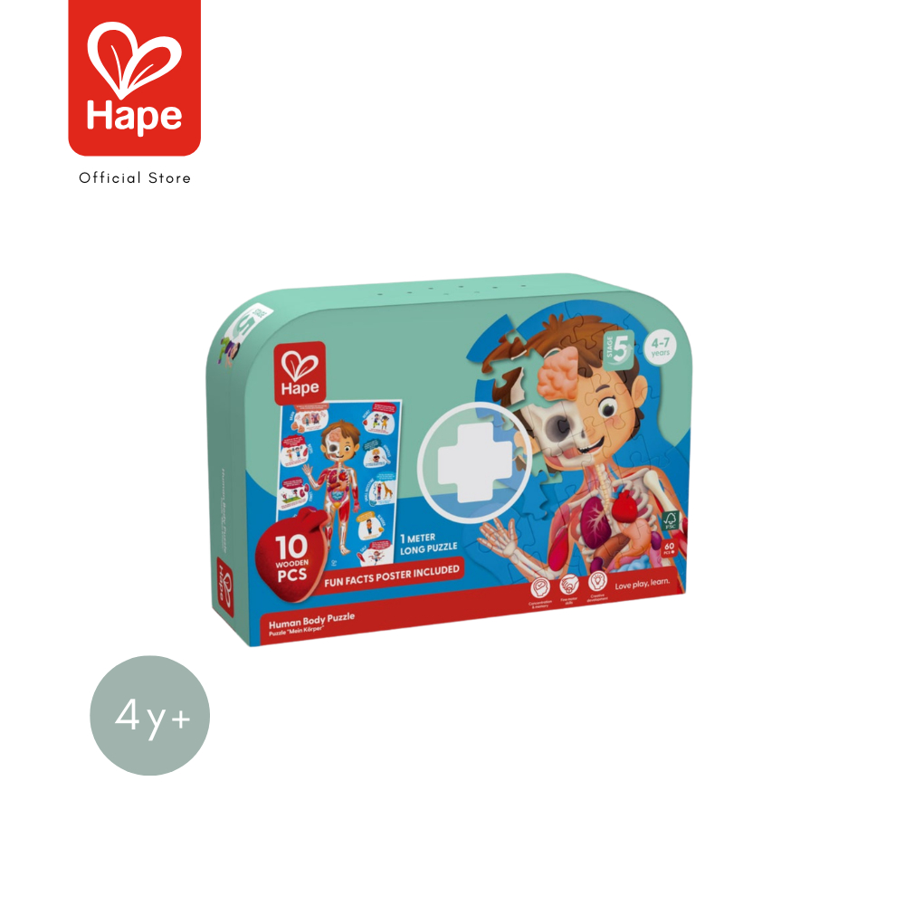 Hape Human Body Puzzle	จิ๊กซอว์ อะไรในร่างกายหนู ยาว 1m เท่าขนาดคน	4Y+ รูปที่ 8