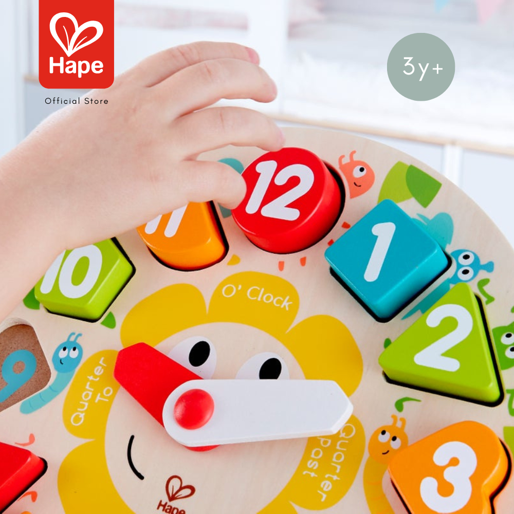 HAPE Chunky Clock Puzzle	นาฬิกาตัวต่อแห่งความสุข	3Y+ รูปที่ 4