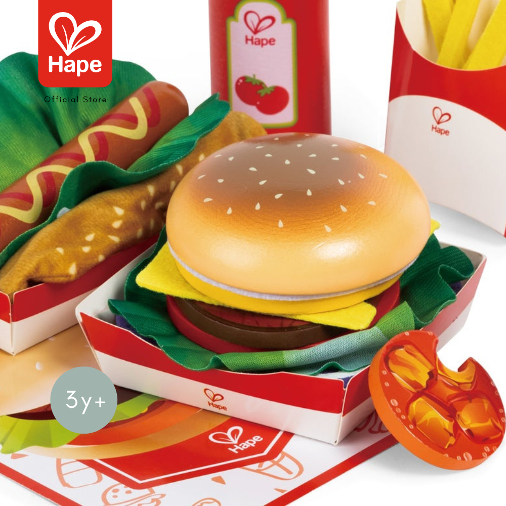 HAPE Fast Food Set	แฮมเบอร์เกอร์และฮอตด็อกซ์	3Y+ รูปที่ 6