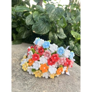 พร้อมส่ง ในไทย🔥❗❗มงกุฎดอกไม้ คาดหัว👑💐 มีสีให้เลือกหลายสี