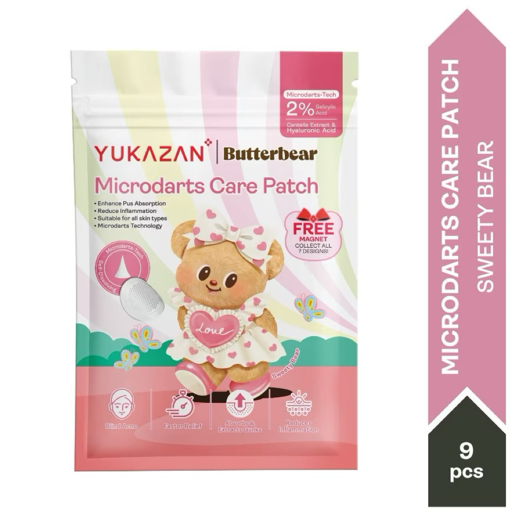 Yukazan X Butterbear】 Hydrocolloid Acne Healing Patch 20'S