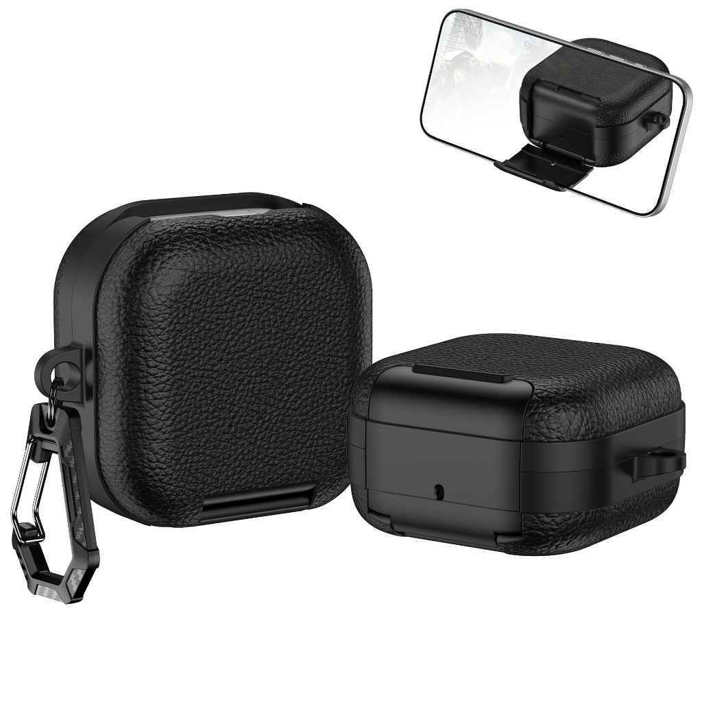 เคส Samsung Galaxy Buds4 / Buds4 Pro มีจุกปิดกันฝุ่น ตั้งมือถือได้ พร้อมที่คล้อง (Model.26-5)