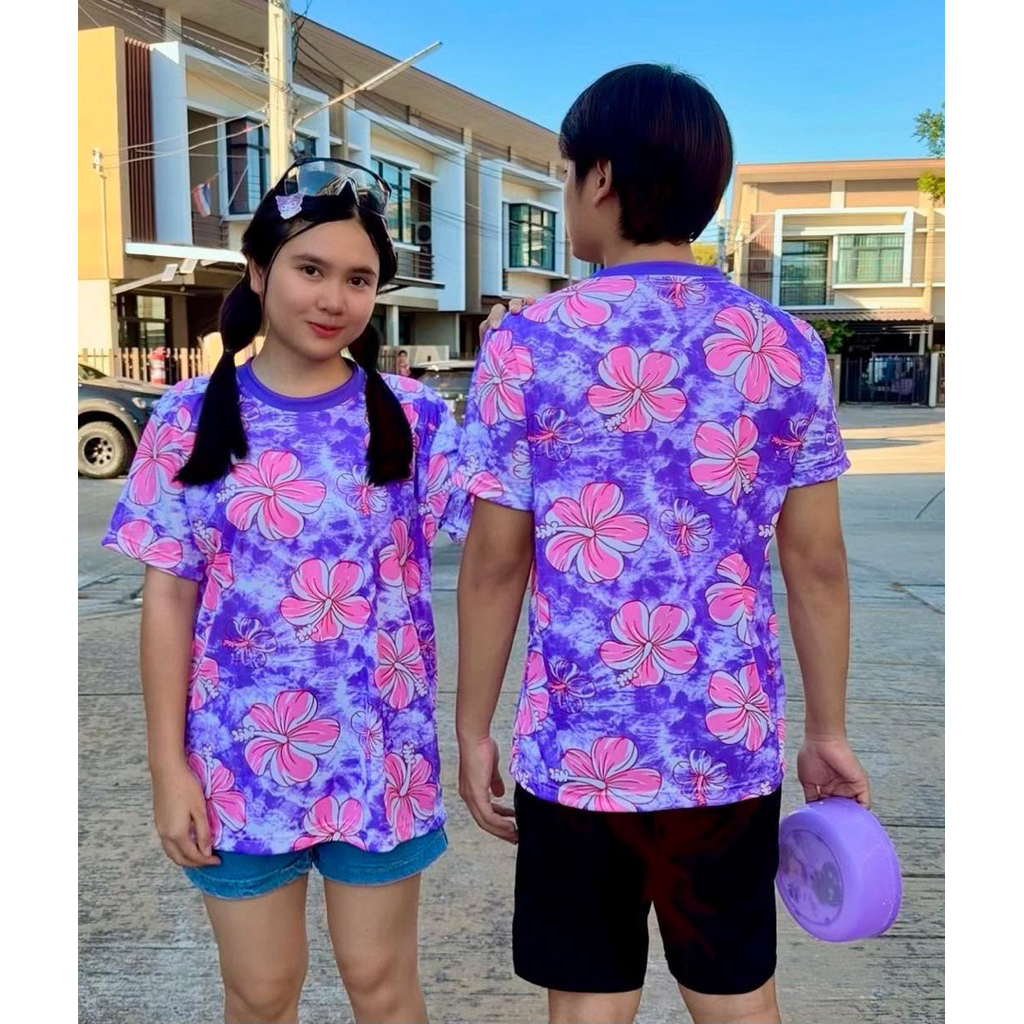 เสื้อสงกรานต์ราคาถูก เสื้อลายดอก