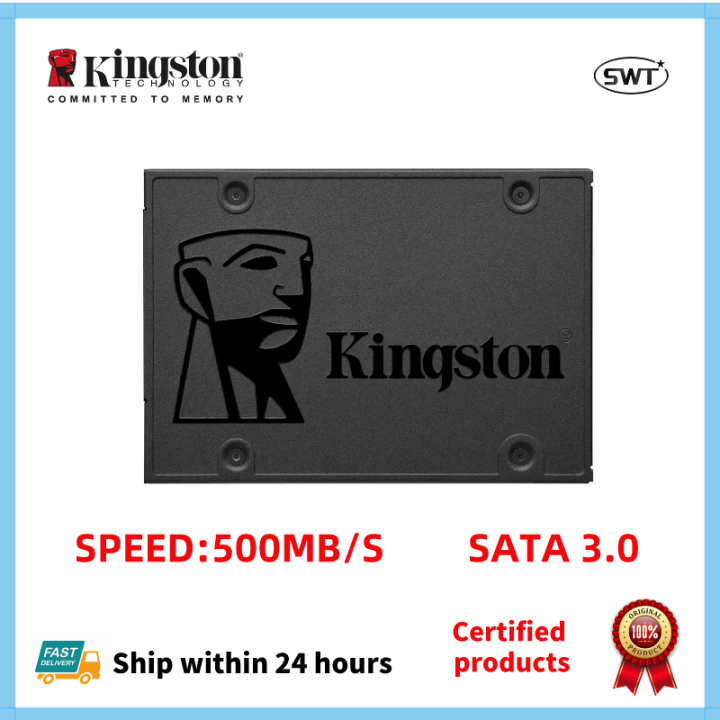【จัดส่งในพื้นที่】SSD (เอสเอสดี) 240GB 120GB 480GB  Kingston A400 2.5” SATA III เหมาะสำหรับโน๊ตบุ๊คแล