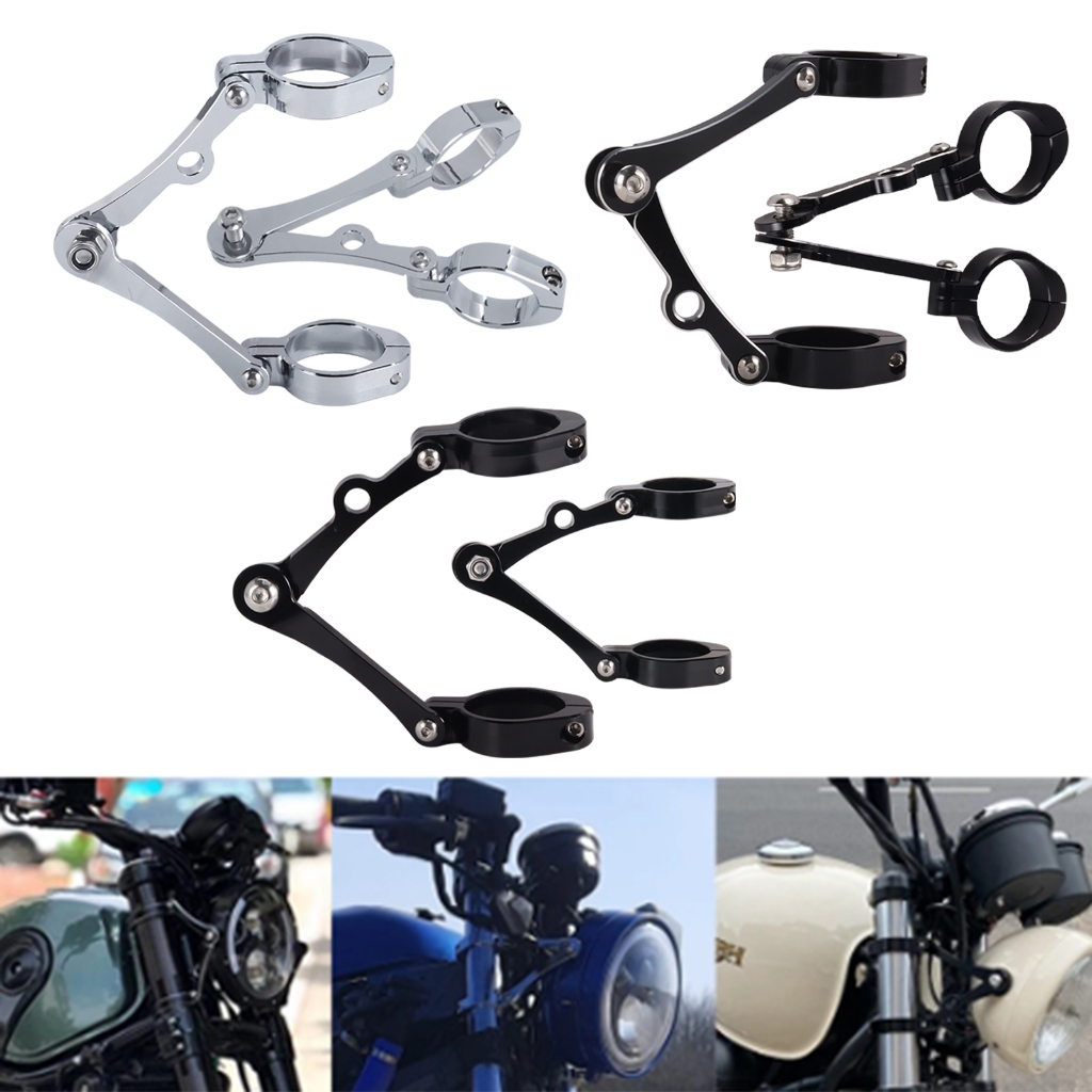 Universal 39-41mm Motorcycle Headlight Bracket Mount Clamp Fork Tube Light Holder For Chopper Bobber