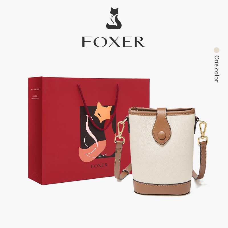 FOXER กระเป๋าสะพายข้างอเนกประสงค์พร้อมดีไซน์รอยต่อและความรู้สึกด้านแฟชั่นเต็มรูปแบบ