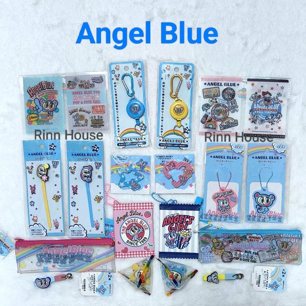 (ไลฟ์ ลด40%) ของแท้จากญี่ปุ่น 🇯🇵 กิ๊บ พวงกุญแจ กระเป๋า Angel Blue