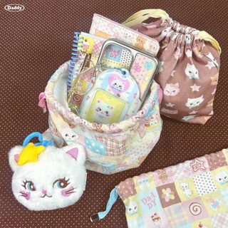 DADDY | Purrkats Drawstring Bag ( Big ) กระเป๋าผ้าหูรูด ใบใหญ่ สุดน่ารัก