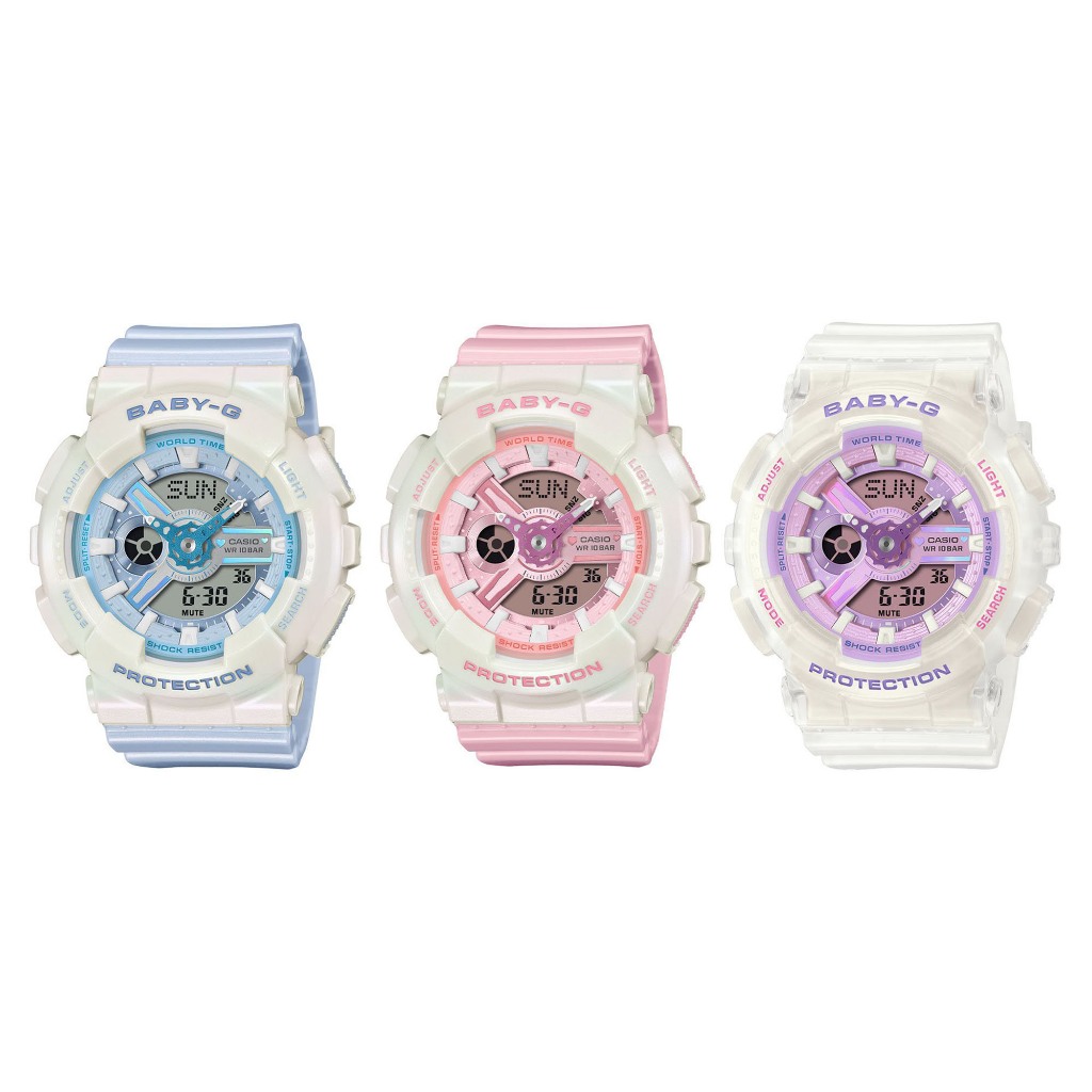 Casio Baby-G นาฬิกาผู้หญิง สายเรซิน รุ่น BA-110PD,BA-110PS (BA-110PD-2A,BA-110PD-4A,BA-110PS-7A)