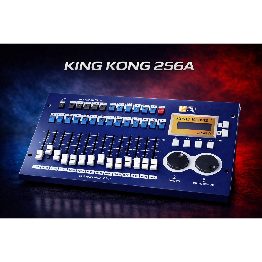 DMX KINGKONG รุ่น KK 256A  บอร์ดคุมไฟเวที สําหรับ Beam Par Moving Led [ มีประกัน ]