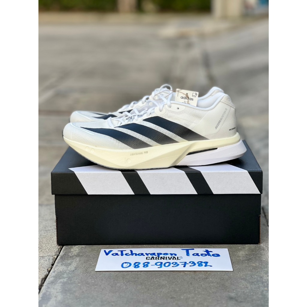 [ PREORDER ] รองเท้าวิ่ง adidas adizero boston 13 สี White Black รหัส JS4939