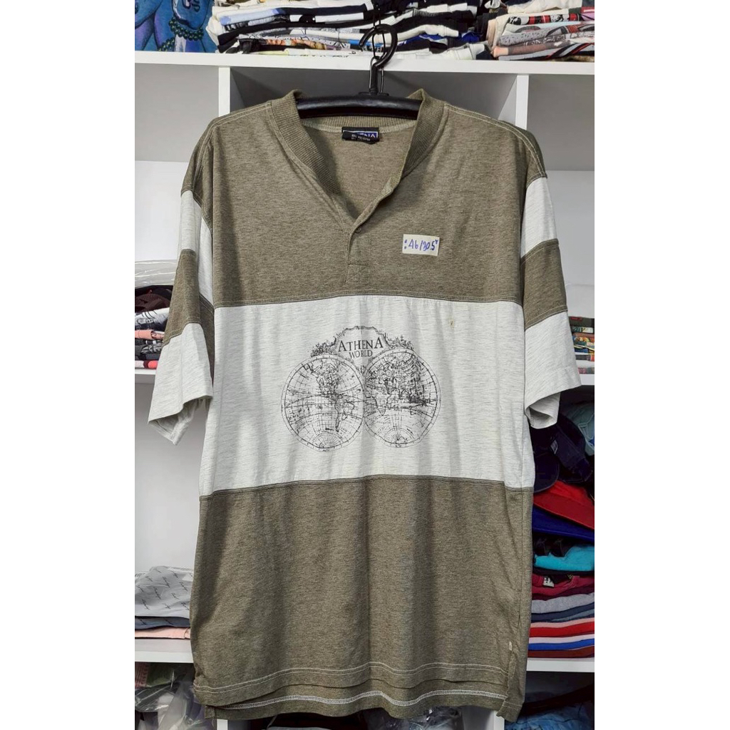 เสื้อ ATHENA WORLD (XL) ป้าย ATHENA 2 กระดุม