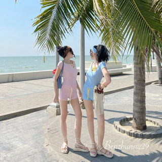 Benzbunny - Summer Pop เสื้อปาดไหล่ผ้ายูนิโคล่ ผ้าหนานิ่ม เหมาะสำหรับช่วงซัมเมอร์ !! #2145