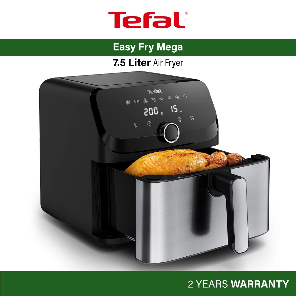 TEFAL หม้อทอดไร้น้ำมัน (2020 วัตต์, 7.5 ลิตร, สีดำ) รุ่น EY855D