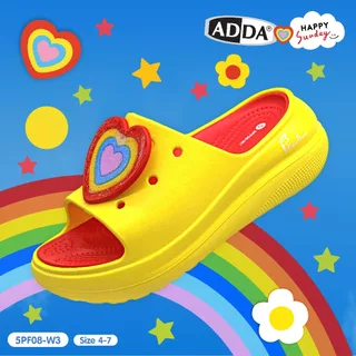ADDA x HAPPY SUNDAY ลิขสิทธิ์แท้ Pillow Form รองเท้าแตะ สำหรับผู้หญิง รุ่น 5PF08W3 (ไซส์ 4-7)