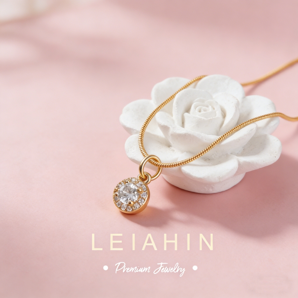 LEIAHIN สร้อยคอผู้หญิง ประดับเพทาย สไตล์เกาหลี เรียบง่าย เครื่องประดับแฟชั่น สําหรับผู้หญิง 127n
