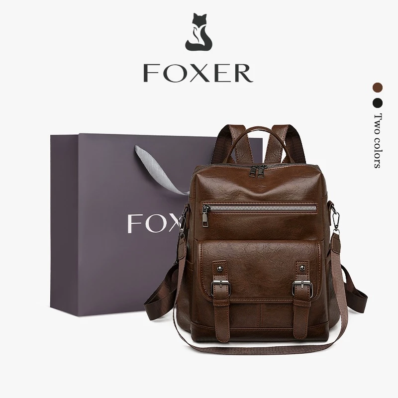 FOXER กระเป๋าเป้สะพายหลังผู้หญิง กระเป๋าใส่โน้ตบุ๊ก เหมาะสำหรับนักเรียนและพนักงานออฟฟิศ