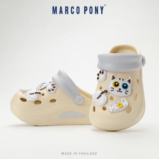 Marco Pony รุ่น MH9039B รองเท้าหัวโตเด็ก ลายแมวเหมียวตากลมสุดคิ้วท์ พื้นนิ่ม น้ำหนักเบาใส่สบาย