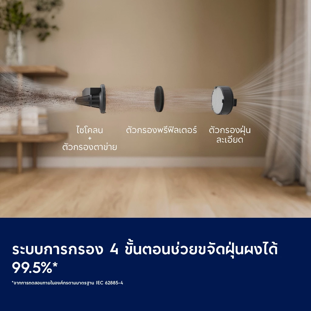 Electrolux เครื่องดูดฝุ่นไร้สายแบบ 2-in-1 รุ่น EFP52212DB thumbnail 6