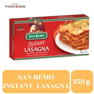 San Remo Instant Lasagna ซานรีโม อินสแตนท์ แผ่นแป้งลาซานญ่าสำเร็จรูป ขนาด 250 กรัม (g.) BBE: 02/2028