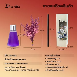 【Doralia】Reed Diffuser สเปยร์ปรับอากาศ น้ําหอมปรับอากาศในห้อง กลิ่นหอมในห้อง