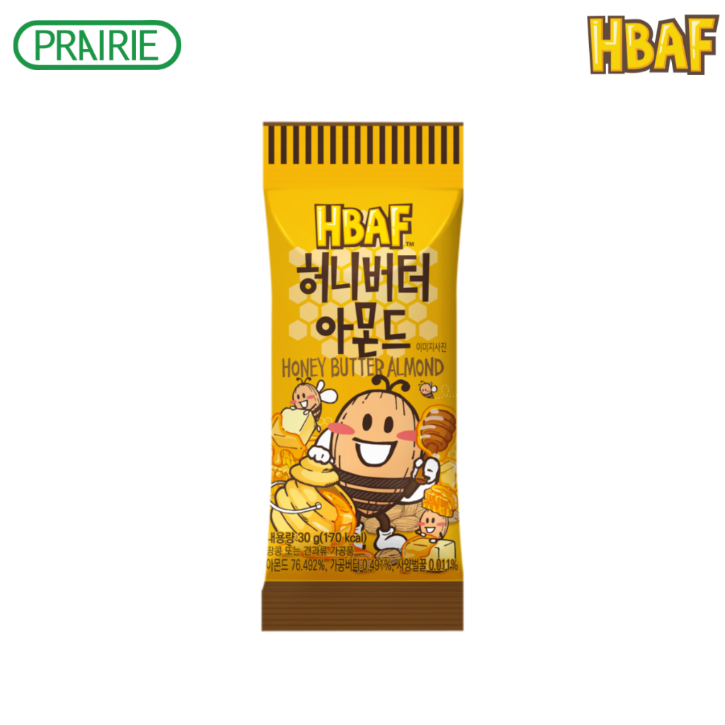 เอชบีเอเอฟ  ฮันนี่ บัตเตอร์ อัลมอนด์ 30 กรัม / Honey Butter Almond  (HBAF)  30g.