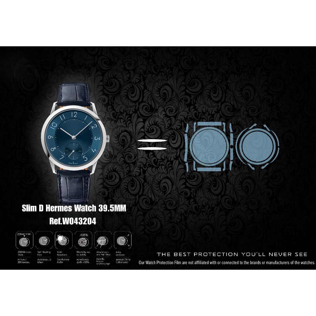 ฟิล์มป้องกันรอยนาฬิกา Watch Protection Film for Hermes Slim D Hermes Watch 39.5MM Ref.W043204