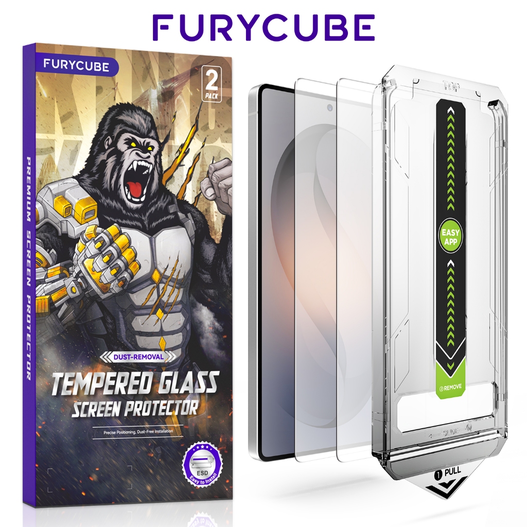 【2PCS】Furycube ฟิล์มกระจก เกรดพรีเมี่ยมรุ่น สำหรับ Samsung Galaxy S26Ultra/S26/S25/S24 กันรอยกันแตก