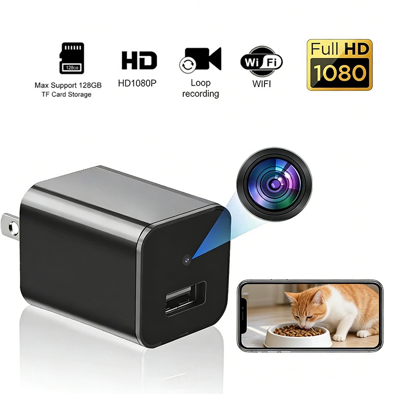 กล้องวงจรปิดจิ๋วไร้สาย WIFI กล้องไร้สาย กล้องวงจรปิด CCTV HD 1080P พร้อมการตรวจจับการเคลื่อนไหว