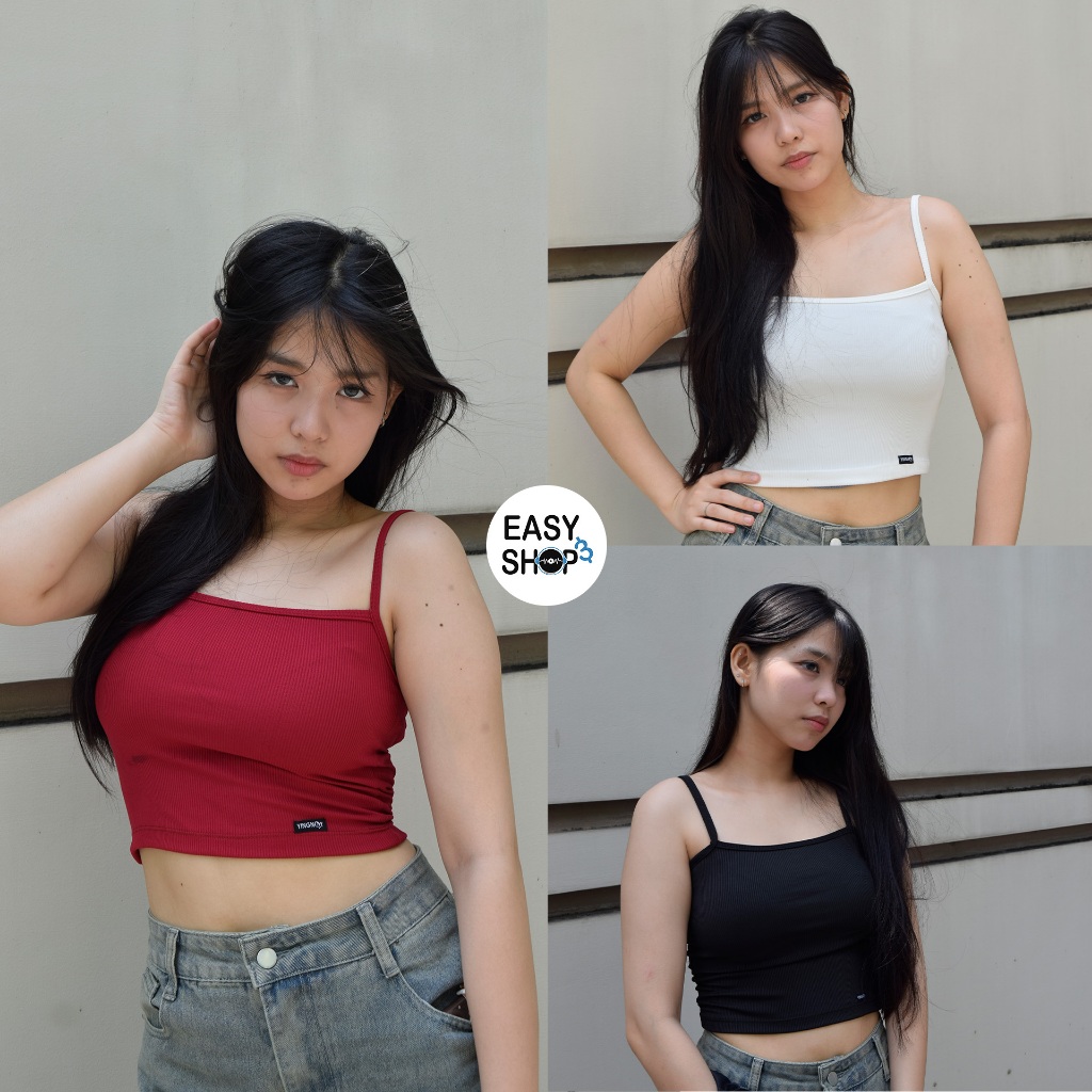 Strap Tank เสื้อกล้ามสายเดี่ยว ผ้านุ่มพรีเมียม ทรงเข้ารูปสวย มินิมอลสายฝอ ใส่ไปคาเฟ่ เสื้อสายเดี่ยว Basic Look แมทช์ง่าย