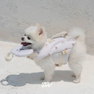 VELKYBARK [พร้อมส่ง] Bailey 🇰🇷 Teddy Life Jacket เสื้อชูชีพสำหรับสัตว์เลี้ยง เสื้อชูชีพสุนัข เกาหลี น้ำหนักเบา