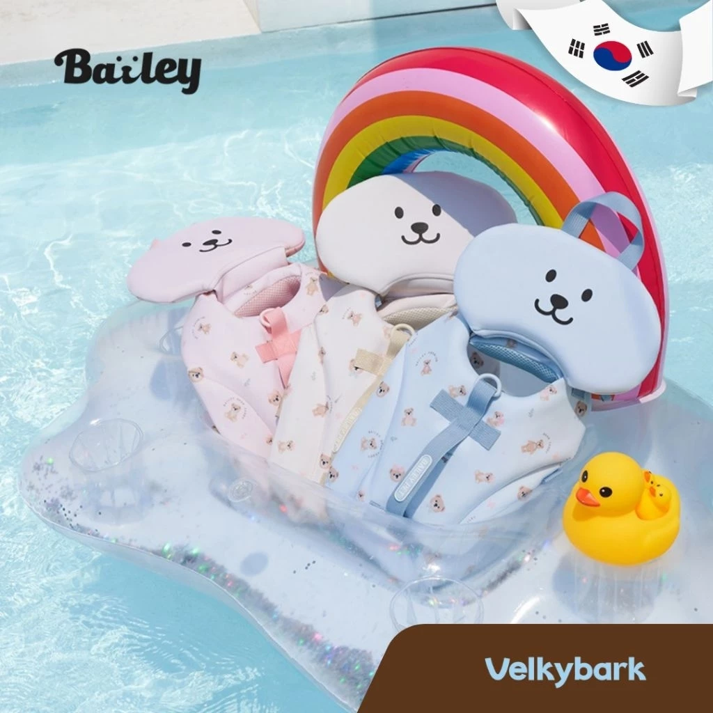 VELKYBARK [พร้อมส่ง] Bailey 🇰🇷 Teddy Life Jacket เสื้อชูชีพสำหรับสัตว์เลี้ยง เสื้อชูชีพสุนัข เกาหลี น้ำหนักเบา