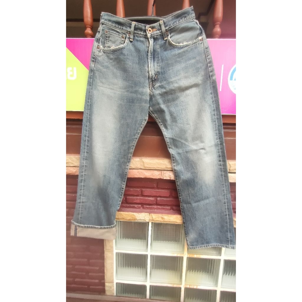 กางเกงยีนส์ EDWIN ผ้าสนิม ริมแดง ซิปป้ายหนังงานJAPAN 856