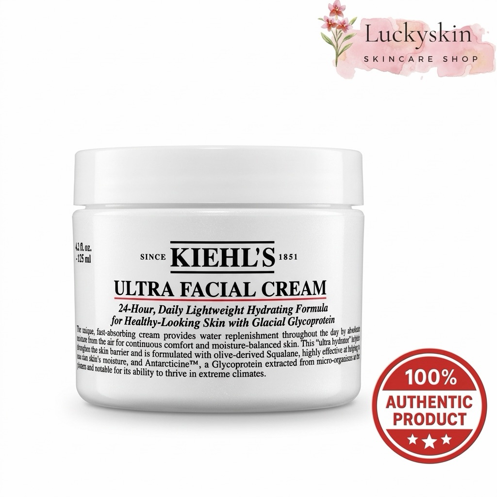 Code คุ้ม& VDO ลด 20-30 %KIEHL'S ULTRA FACIAL CREAM 50ML มอยส์เจอร์ไรเซอร์ ครีม บำรุงผิวหน้า เสริมคว